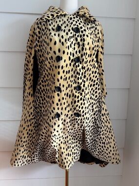 Vintage Cheetah Print Cape Travelcoats by Naman Leopard Print Glam